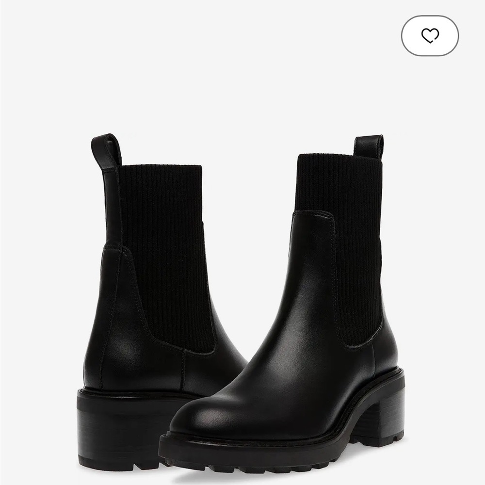 Steve Madden Kiley Black Chelsea Heeled Bootie 9M - Picture 2 of 8